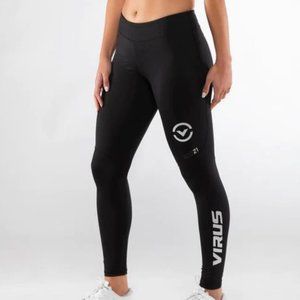 Virus Women's ECO21.5 Stay Cool V2 Compression Pant in Black/Teal sz Medium